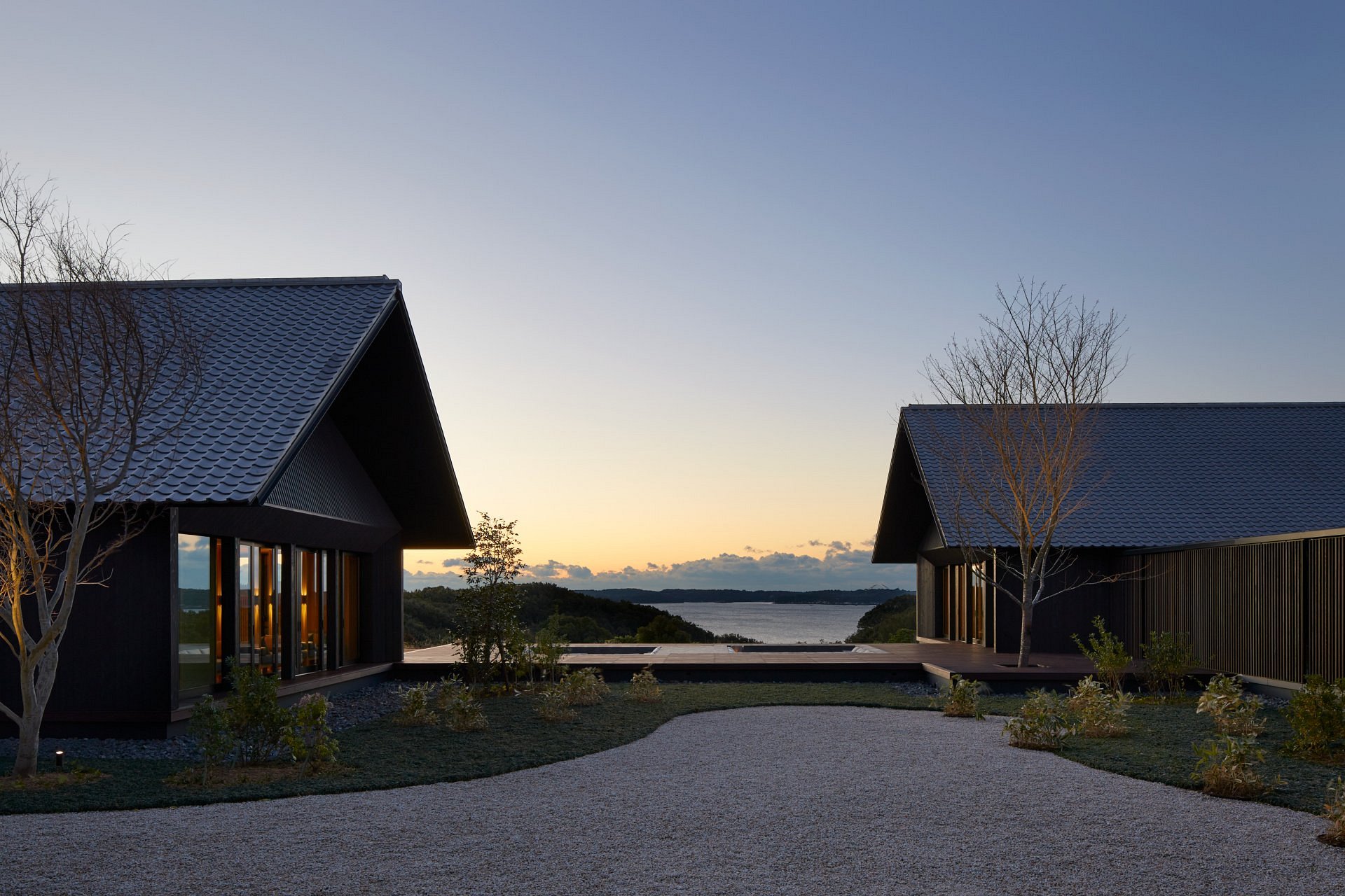 Amanemu Shima luxury ryokan overlooking Ago Bay in Ise-Shima, Japan, featuring minimalist architecture, private onsen baths, and serene natural surroundings