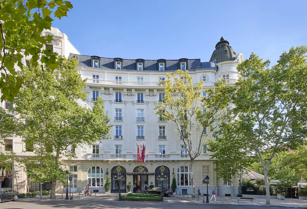 Mandarin Oriental Ritz Madrid luxury hotel exterior with classic Spanish architecture