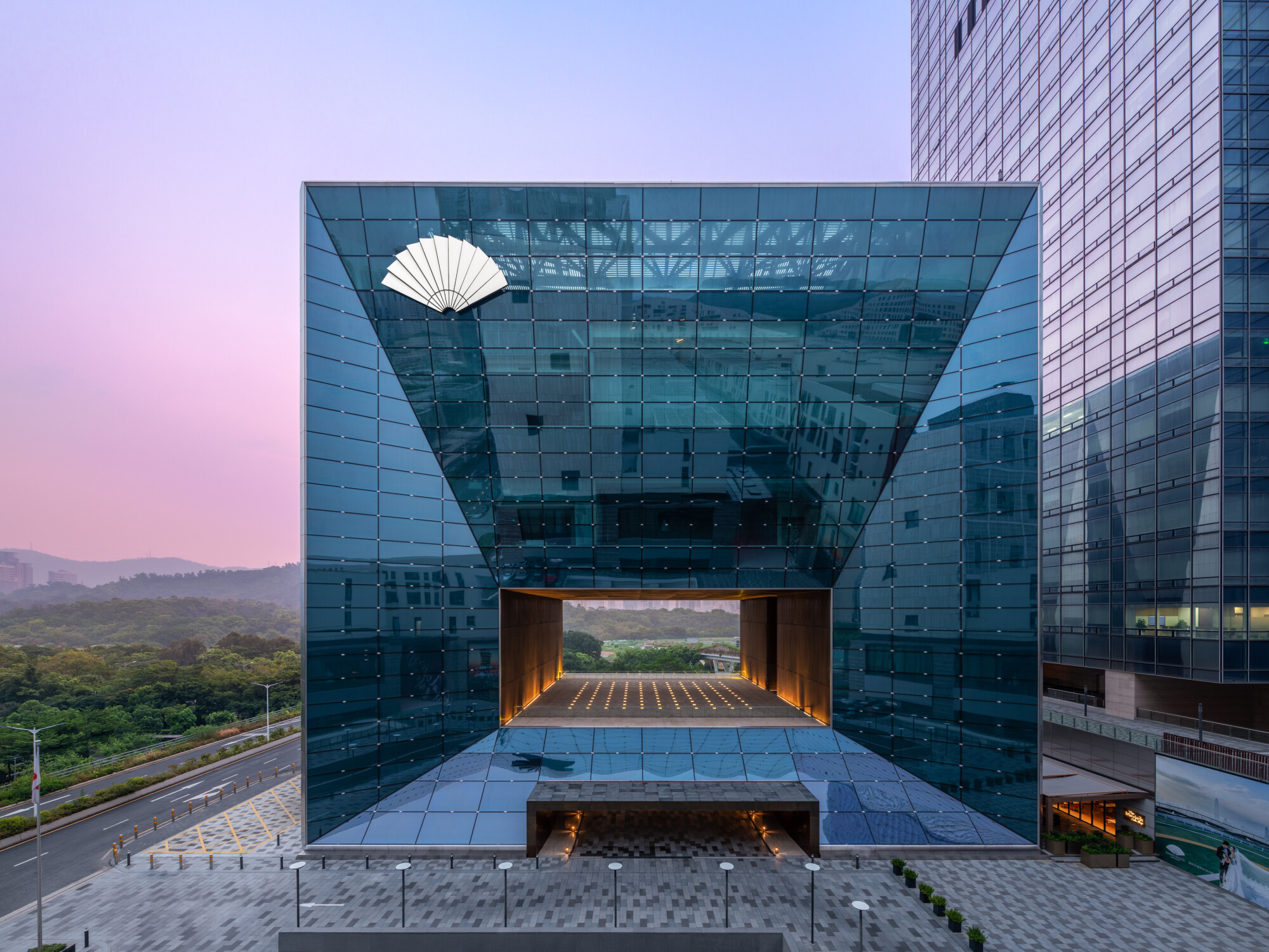 Mandarin Oriental Shenzhen exterior in Futian, showcasing modern luxury architecture and skyline views